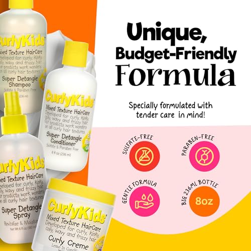 CurlyKids Mixed Hair HairCare Bundle - 4 items