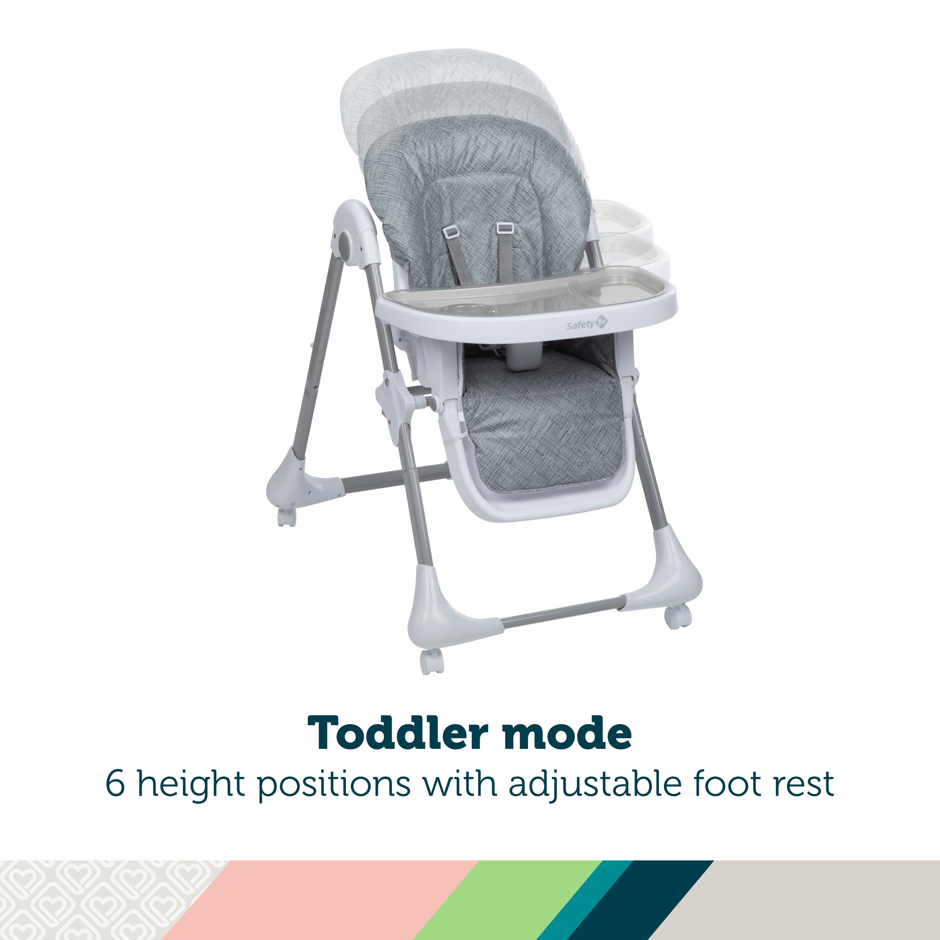 Safety 1ˢᵗ 3-in-1 Grow and Go High Chair, Monolith