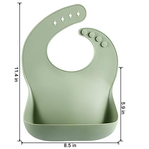 PandaEar Silicone Bib Set with Catcher Tray