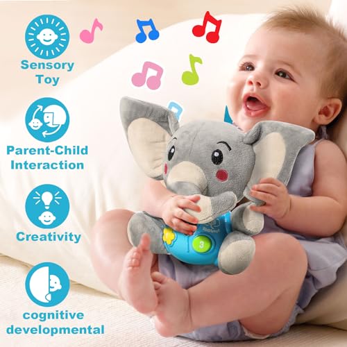 Plush Elephant Musical Baby Toy Set