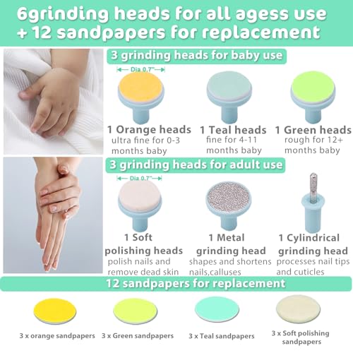 Electric Baby Nail Trimmer with LED Light