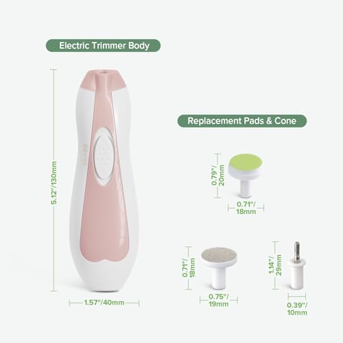 Electric Baby Nail Trimmer with LED Light, Pink