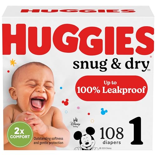 Huggies Snug & Dry Size 1 Diapers, 108 Ct