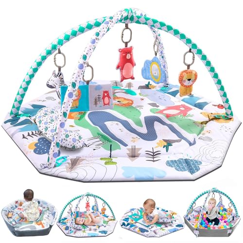 Bellababy 4-in-1 Tummy Time Gym Mat (Blue)