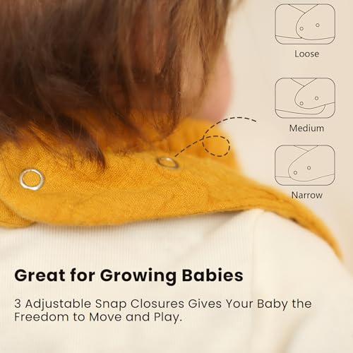 10-Pack Konssy Muslin Baby Bandana Bibs