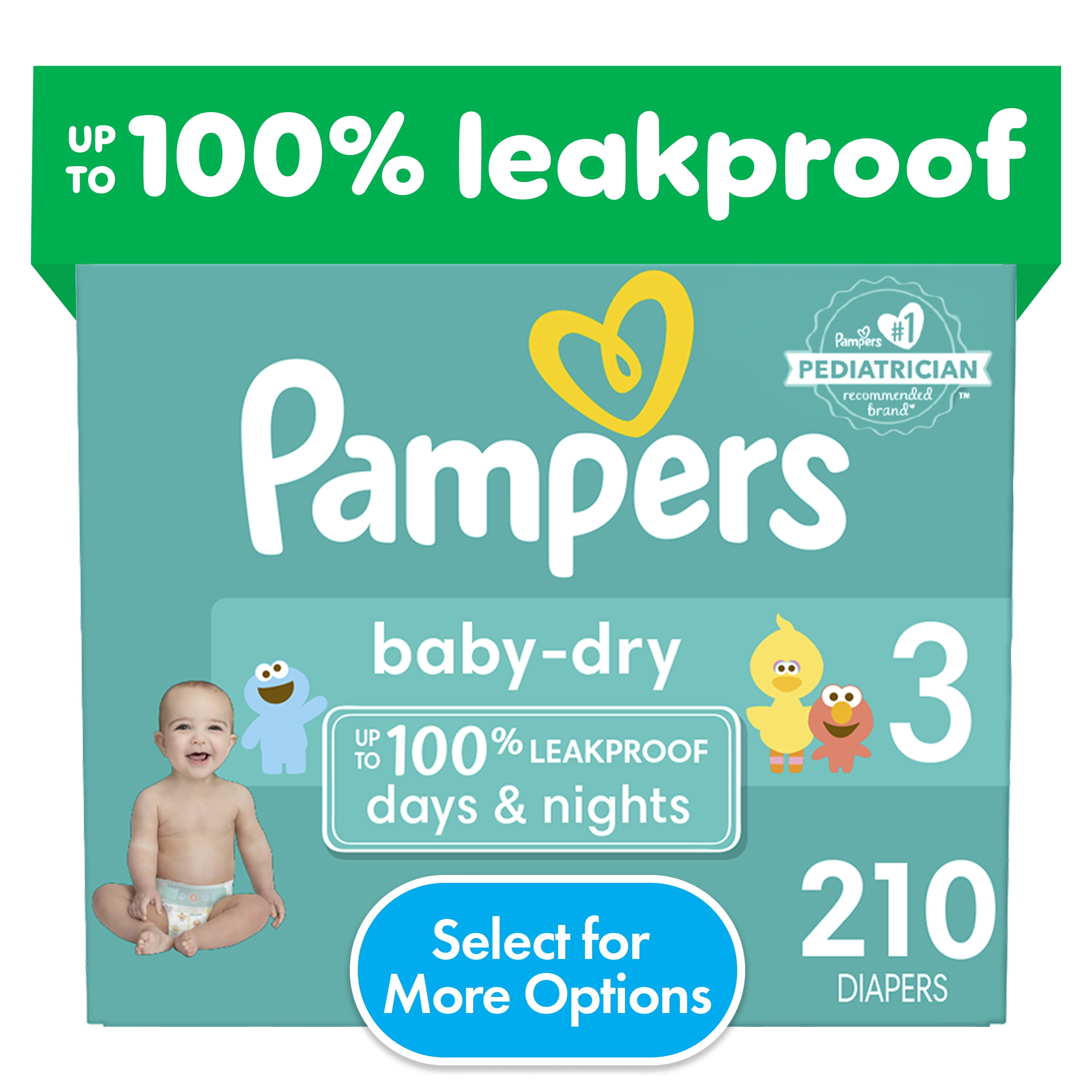Pampers Baby Dry Diapers - 210 Pack