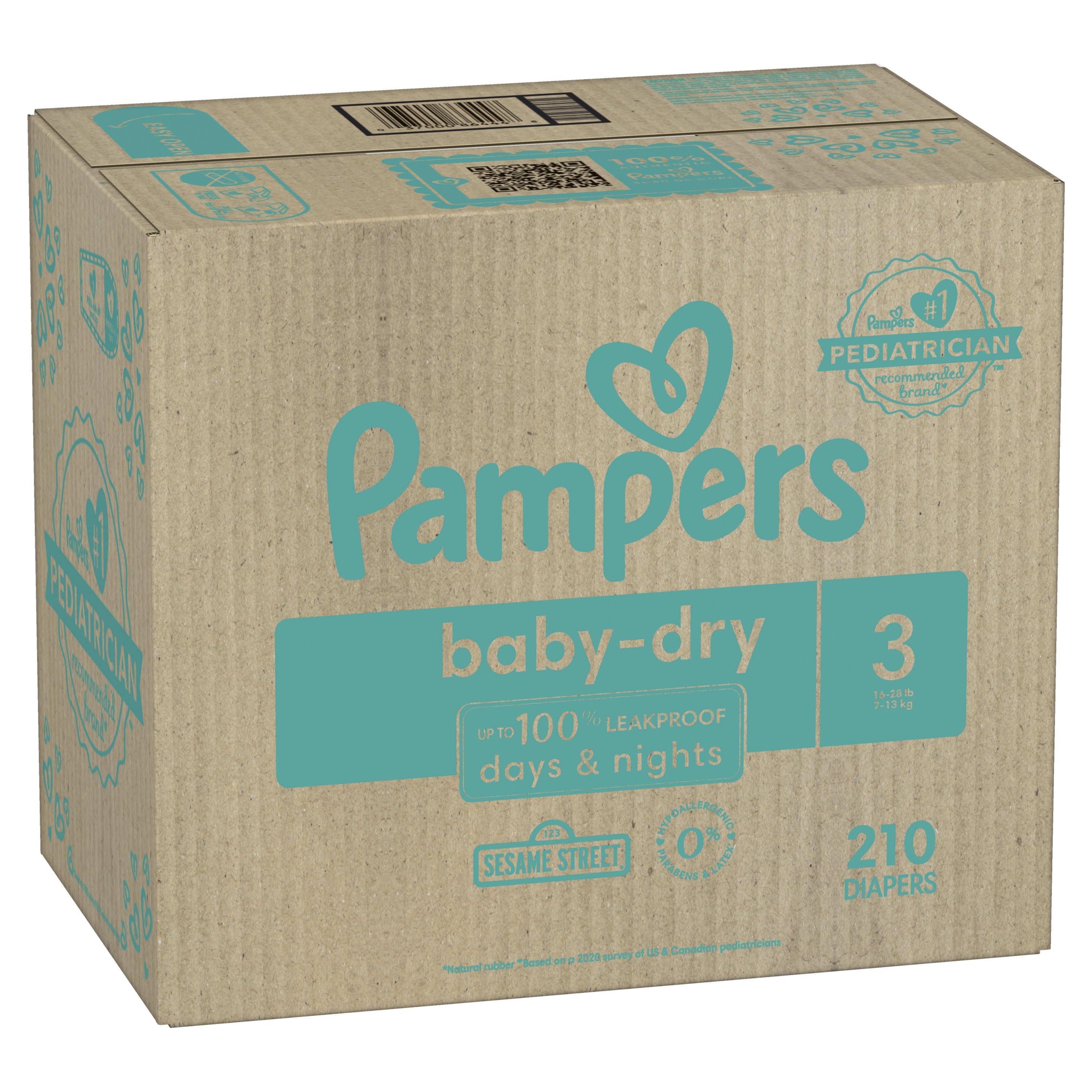Pampers Baby Dry Diapers - 210 Pack