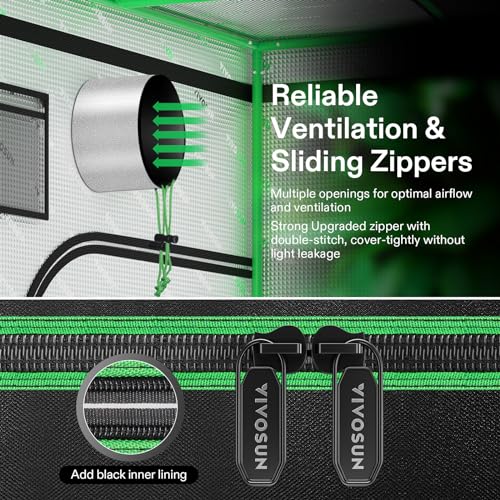 2x2ft Hydroponic Grow Tent Kit with LED Light