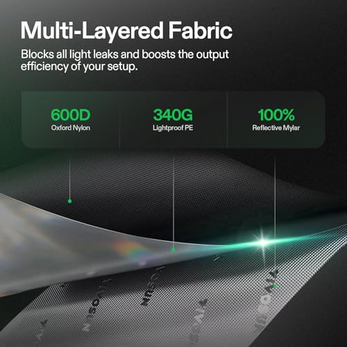 VIVOSUN 4x4 Mylar Grow Tent with Observation Window