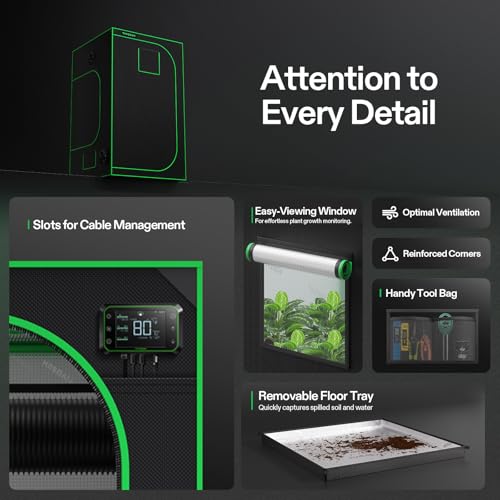 VIVOSUN 4x4 Mylar Grow Tent with Observation Window