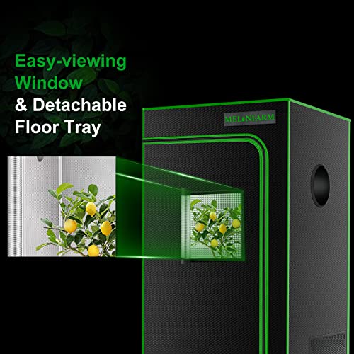 2x2 hydroponic grow tent with observation window