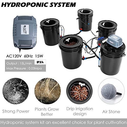 5 Gallon Multi Barrel Hydroponic System for Vegetables