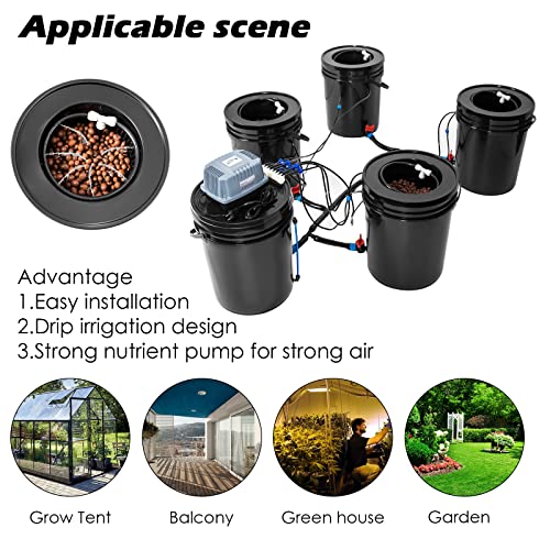 5 Gallon Multi Barrel Hydroponic System for Vegetables