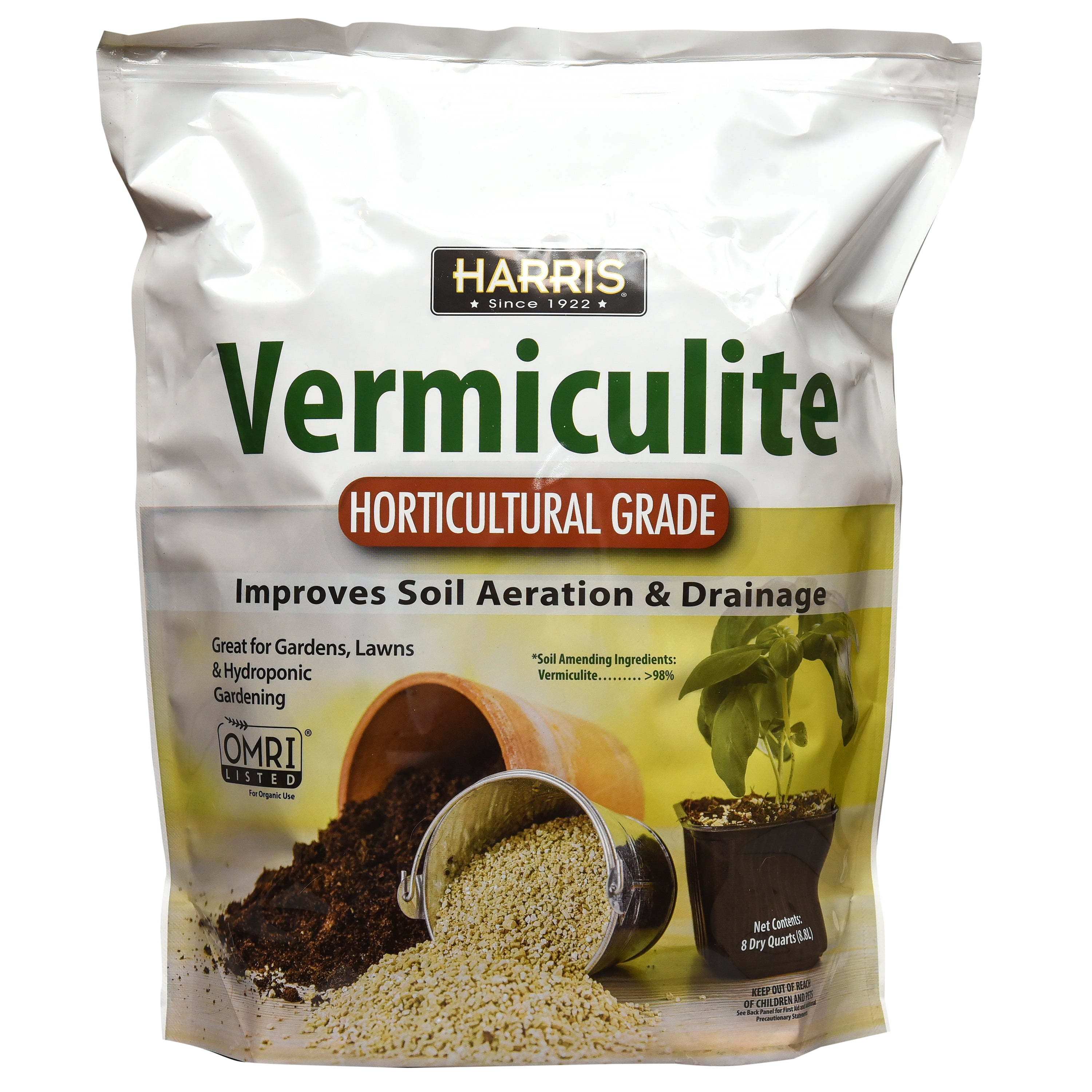 Harris Horticultural Vermiculite for Soil Aeration, 8qt