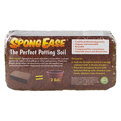 SpongEase Pro Coco Coir Brick - 2 Gallons Potting Soil