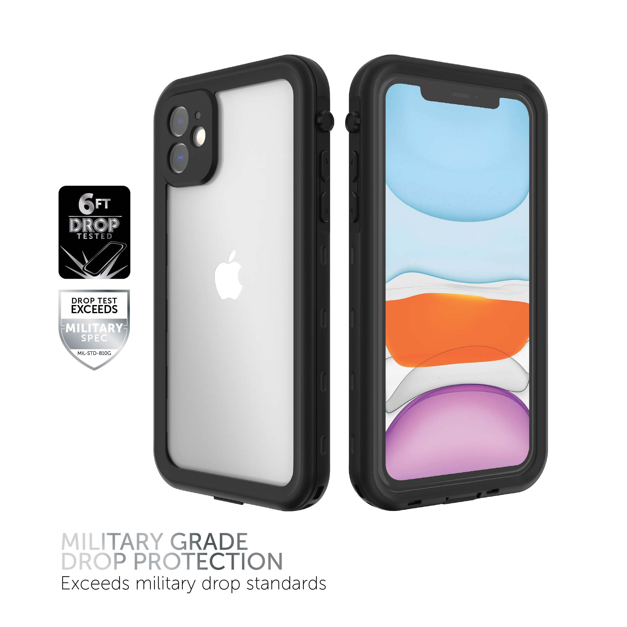 iPhone 11 Waterproof Case - Black/Clear