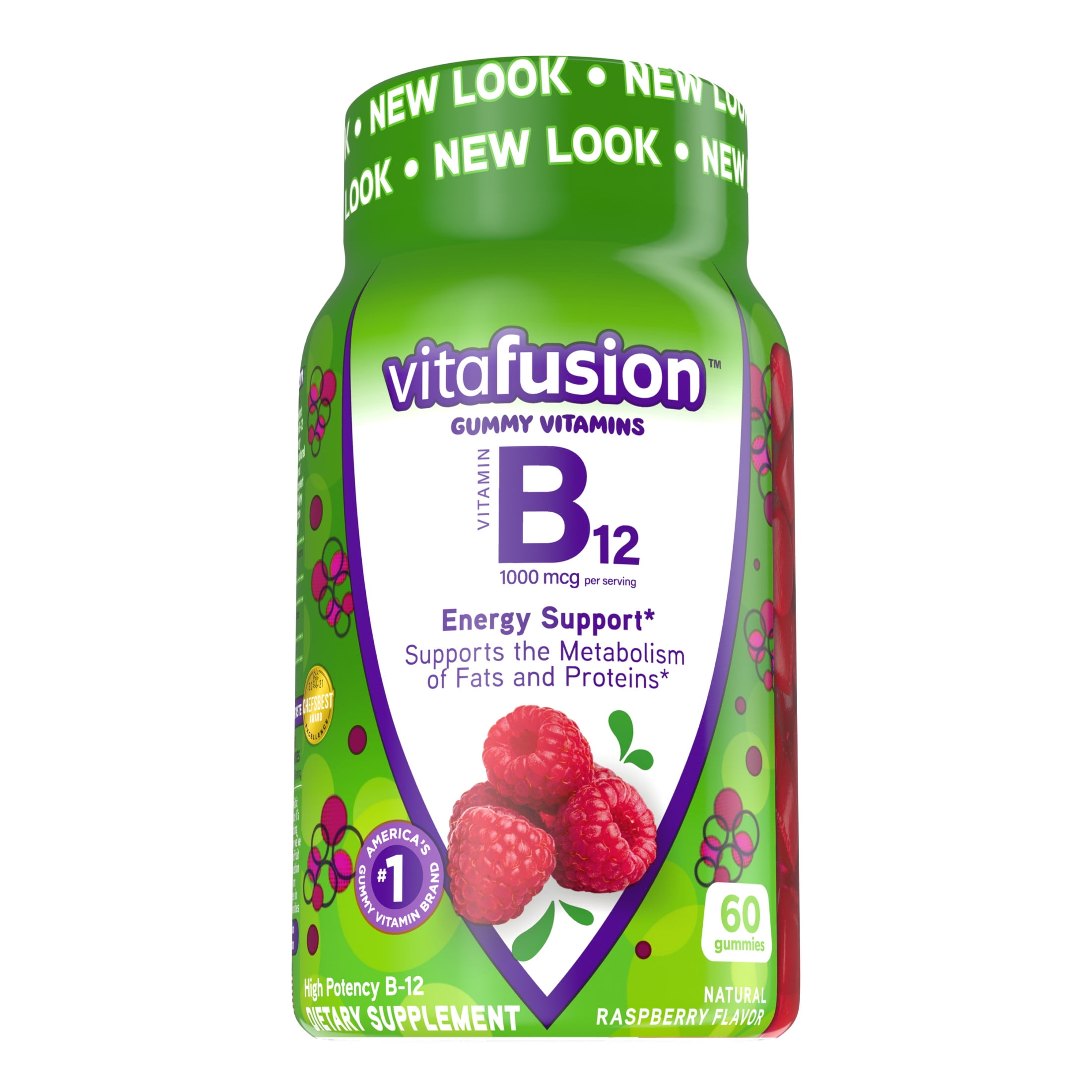 Vitafusion Raspberry B12 Gummies, 60ct