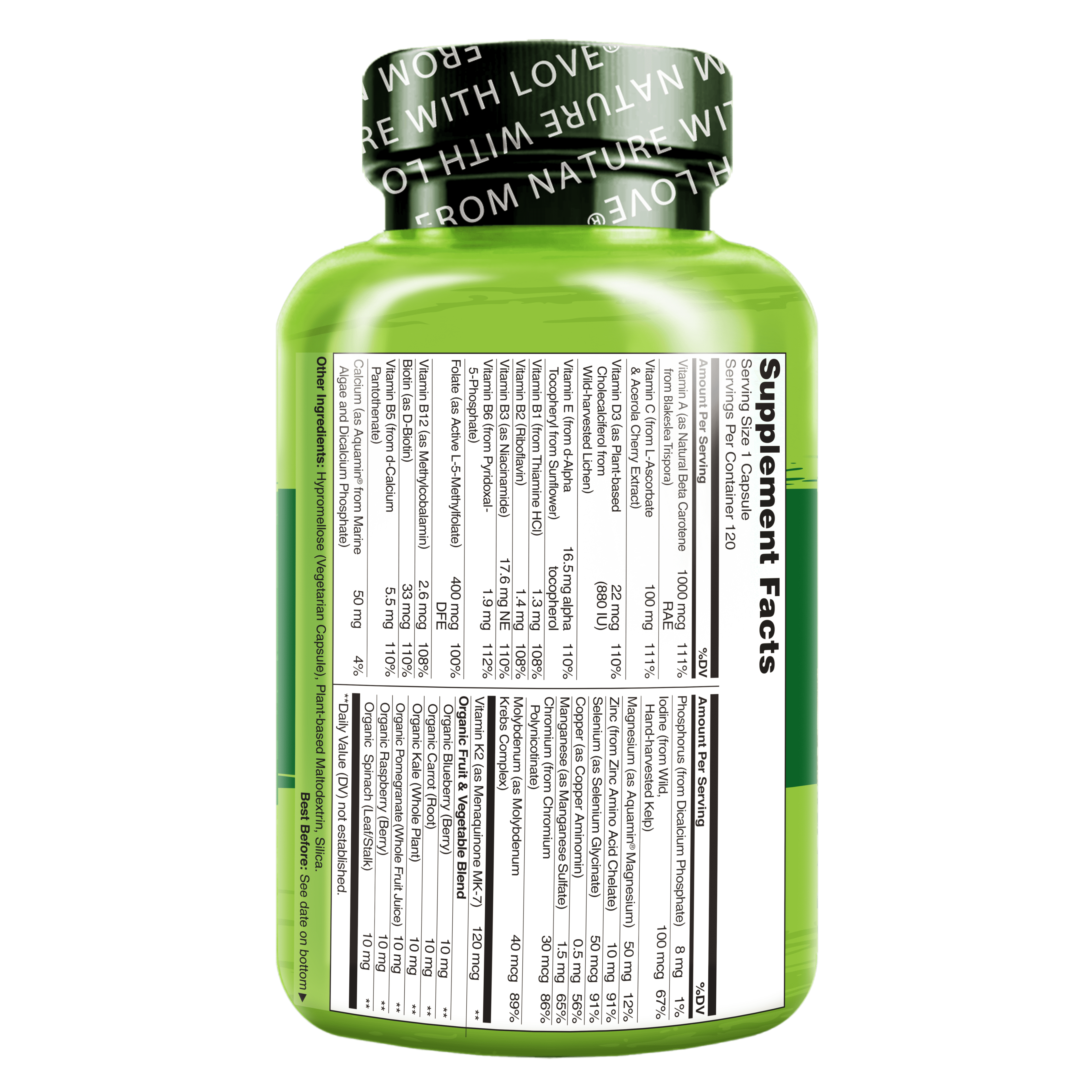 Male Energy Boosting Multivitamin - NATURELO 120 Capsules