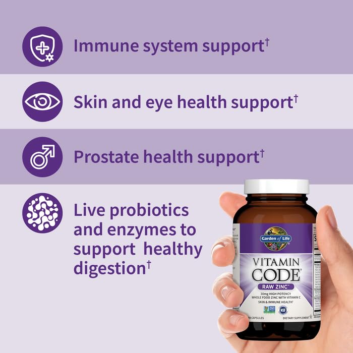 Raw Zinc Capsules with Probiotics & Vitamin C