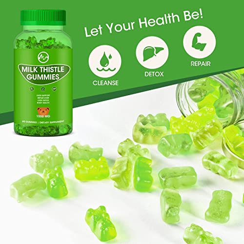 Organic Milk Thistle Liver Detox Gummies - 60ct