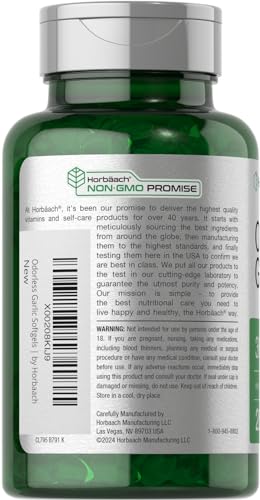 3600mg Odorless Garlic Softgels | Non-GMO, Gluten-Free