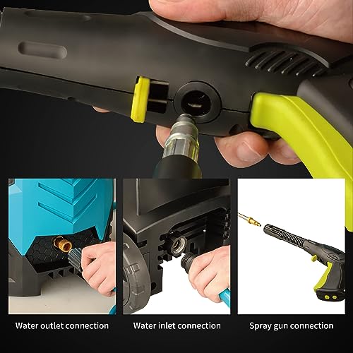 1800W Electric Pressure Washer with Foam Cannon & Nozzles