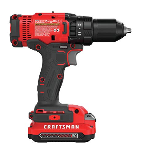 CRAFTSMAN V20 Cordless Drill/Driver Kit, 1/2 inch
