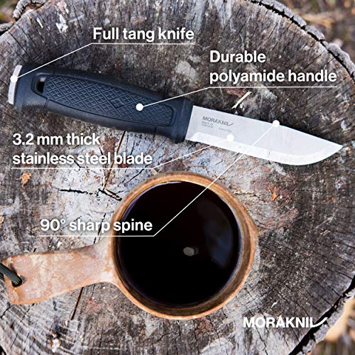 Garberg Survival Knife with Multi-Mount Sheath, 4.3 Inch