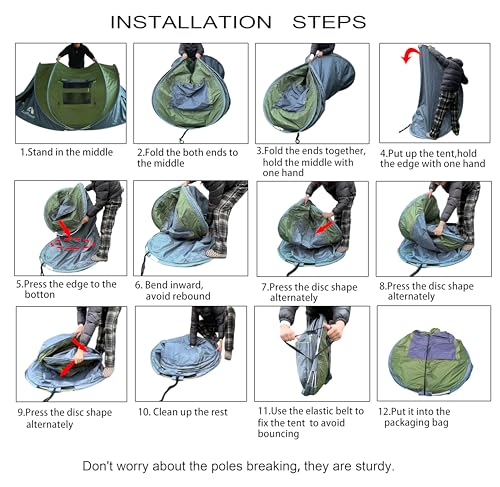 4-Person Waterproof Military Pop Up Tent