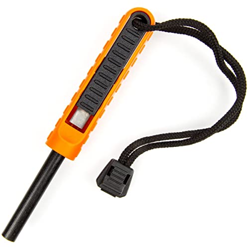 EXOTAC polySTRIKER XL Ferrocerium Fire Starter - Orange/Black