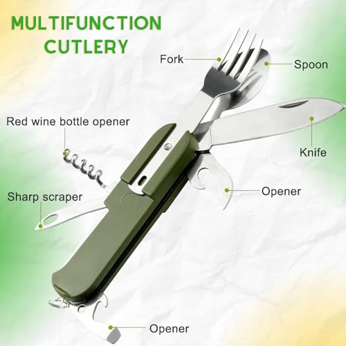 7-in-1 Stainless Steel Folding Tableware Set