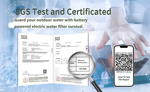 CaredWater Portable Electric Water Filter for Survival