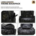 100L Tactical Hiking Backpack, Waterproof & Lightweight