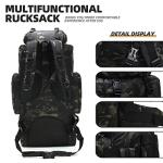100L Tactical Hiking Backpack, Waterproof & Lightweight