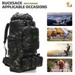 100L Tactical Hiking Backpack, Waterproof & Lightweight