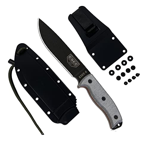 ESEE Knives 6P Fixed Blade Knife - Black