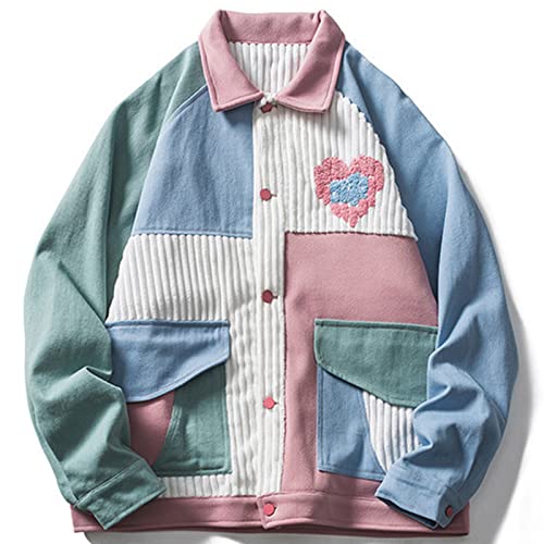 Men's Color Block Corduroy Trucker Jacket - Vintage/Retro Style