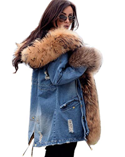 Roiii Vintage Winter Hooded Down Parka