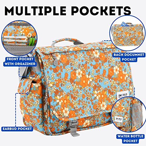 Vintage Retro Bloom Women's Laptop Messenger Bag