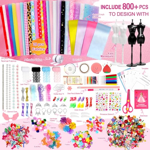 600+PCS Fashion Design Kit for Girls - DIY Creative Crafts