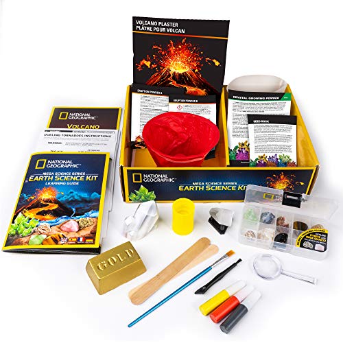Earth Science Kit - 15+ Experiments, Crystal Growth, Volcano