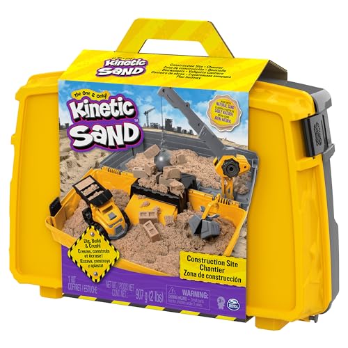 Construction Site Folding Sandbox with Kinetic Sand (8 words)