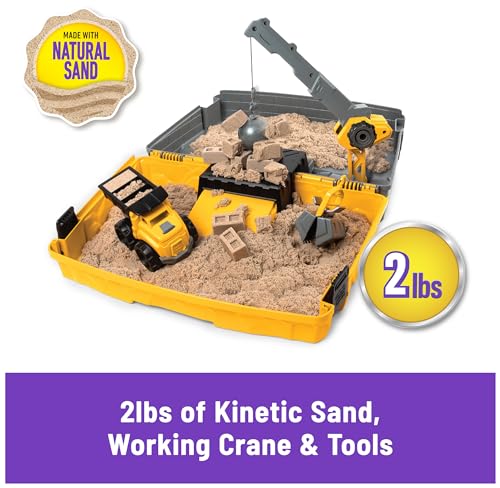 Construction Site Folding Sandbox with Kinetic Sand (8 words)