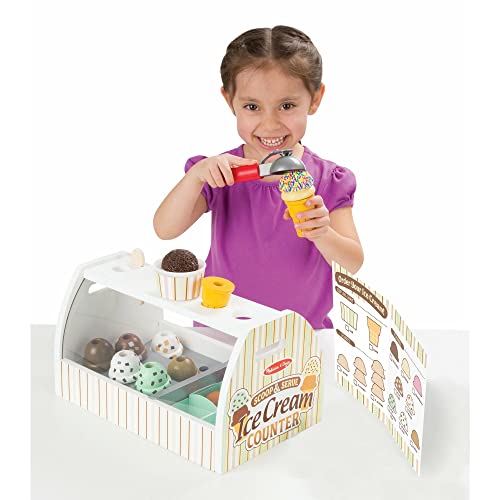 Melissa & Doug Wooden Ice Cream Counter - Educational Toys