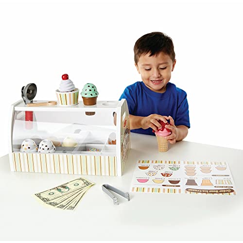 Melissa & Doug Wooden Ice Cream Counter - Educational Toys