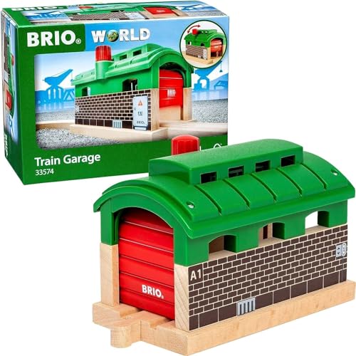 Wooden Train Garage Toy for Kids Age 3+
