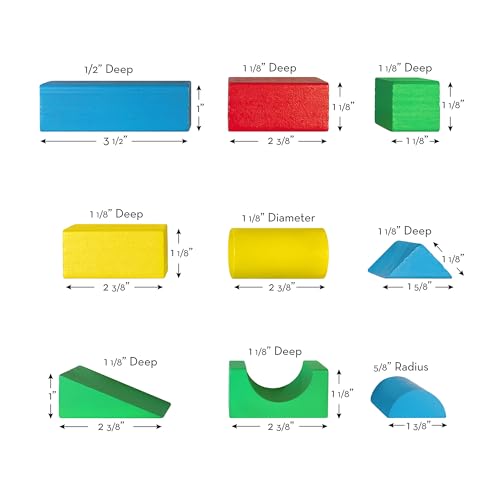 Melissa & Doug Building Set: 100 Wooden Blocks, Multicolor