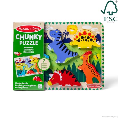 Melissa & Doug Chunky Dinosaur Puzzle (7 pcs)