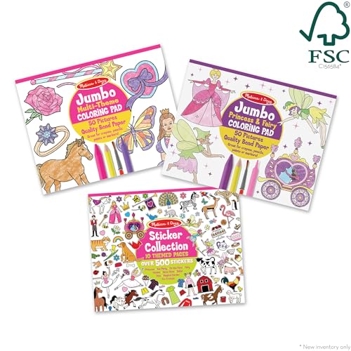 Melissa & Doug Princess Sticker Collection and Coloring Pads