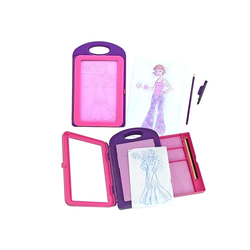 Melissa & Doug Fashion Design Kit - Rubbing Plates, Fashion Plates, Travel-Friendly